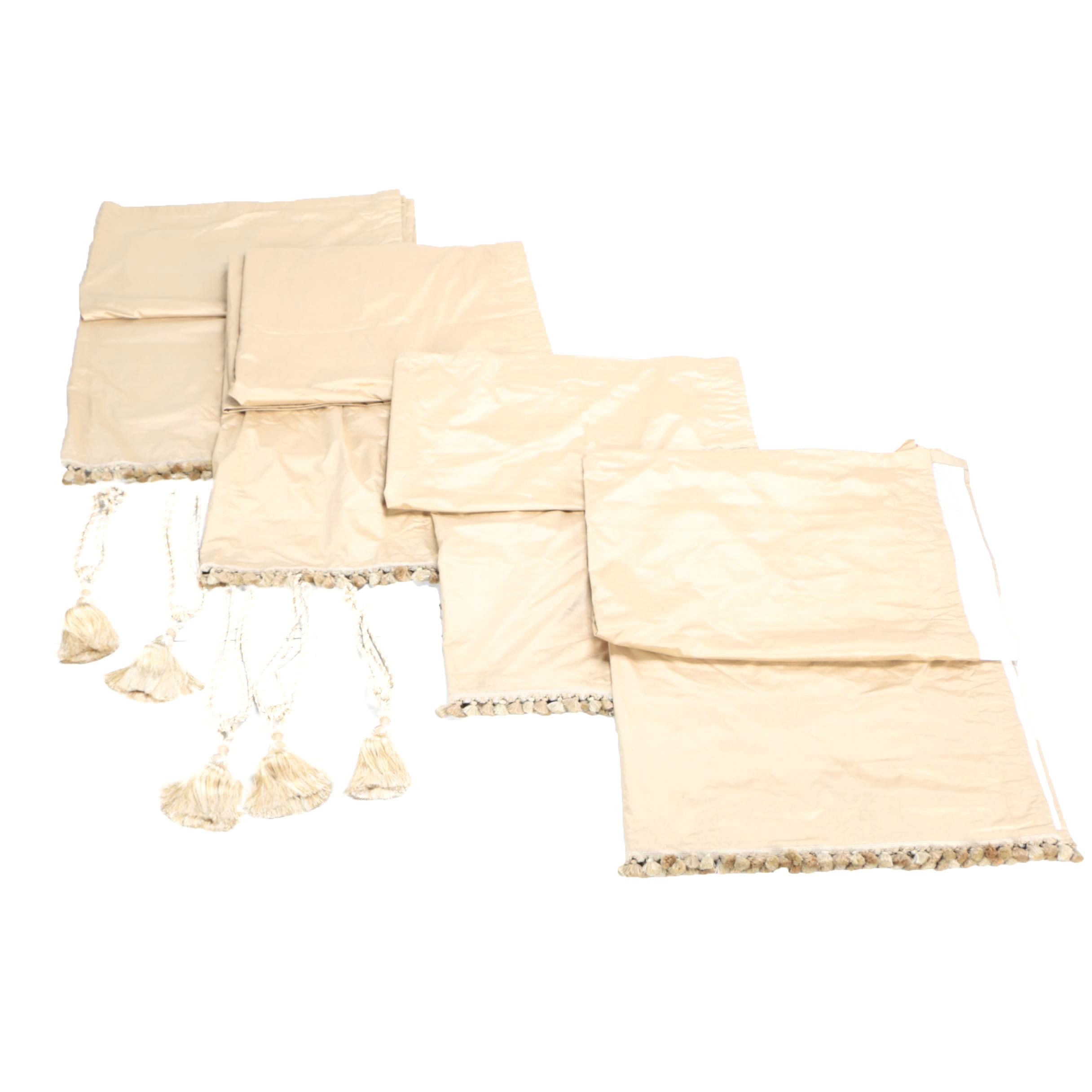 Oversized Gold Tone Curtains