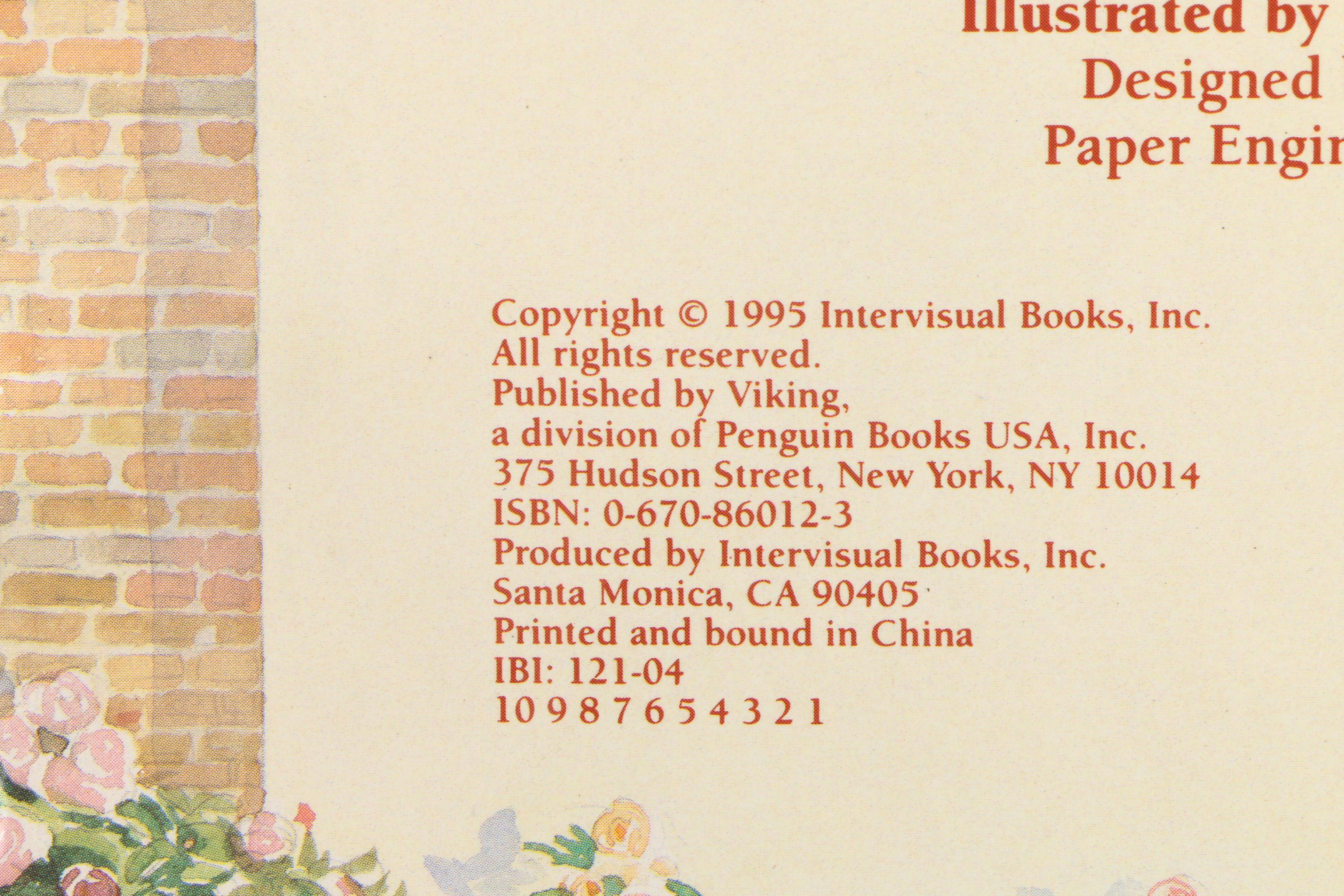 1995 "A Three Dimensional Edwardian Paper Doll House" Pop-Up Book