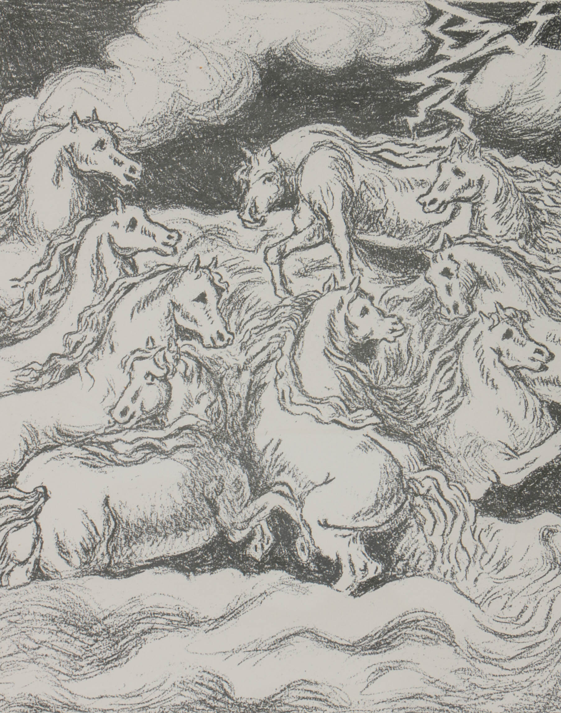 Giorgio De Chirico Artist's Proof Lithograph on Paper "Cavalli"