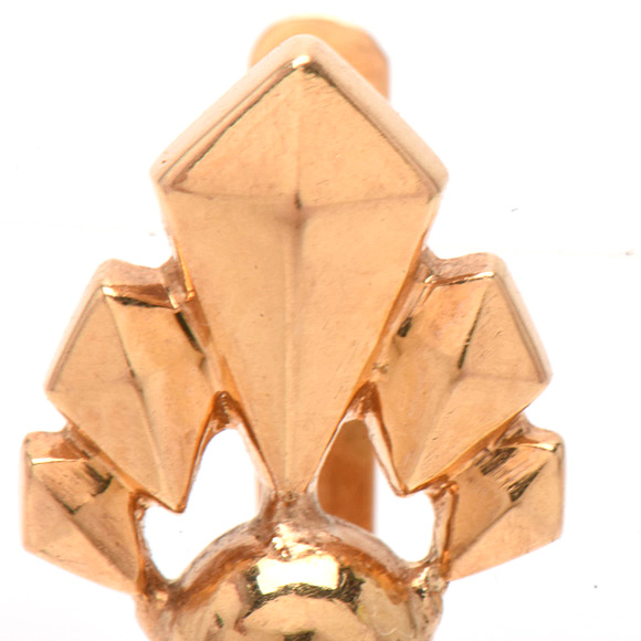 19K Yellow Gold Pierced Earrings