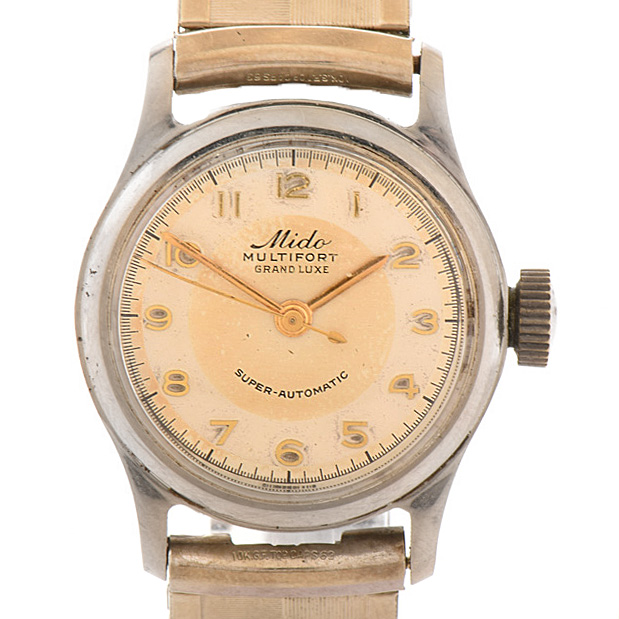 Vintage Mido Multifort Grand Luxe Super-Automatic Stainless Steel Watch