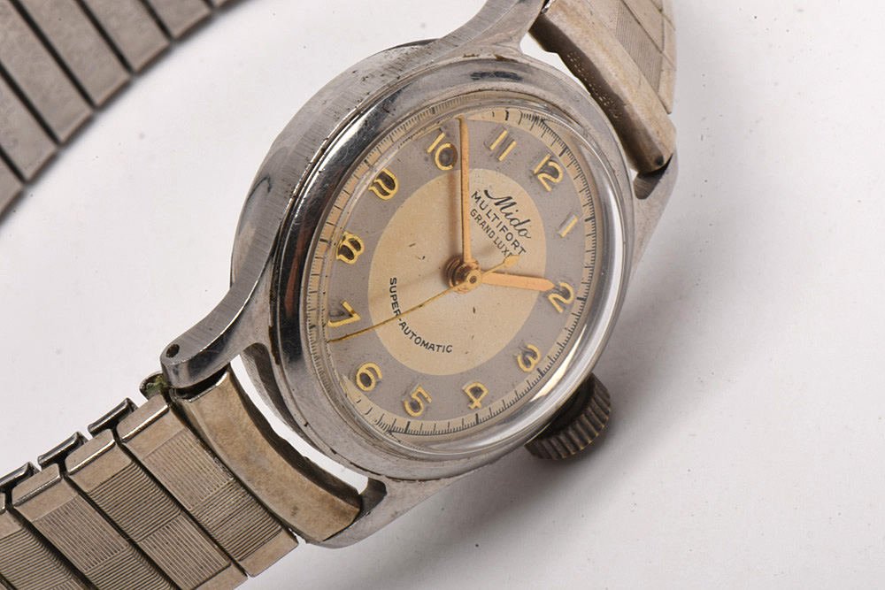 Vintage Mido Multifort Grand Luxe Super-Automatic Stainless Steel Watch