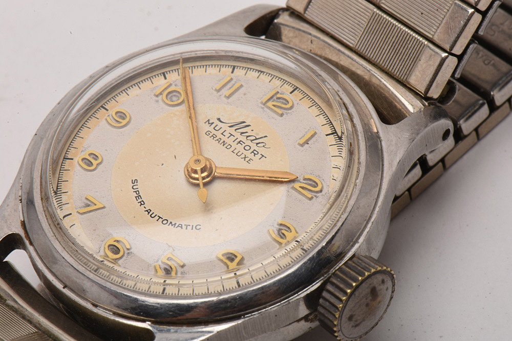 Vintage Mido Multifort Grand Luxe Super-Automatic Stainless Steel Watch