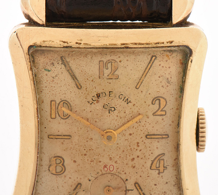 Vintage 14K Gold Filled Lord Elgin Watch with Uniqued Shaped Case