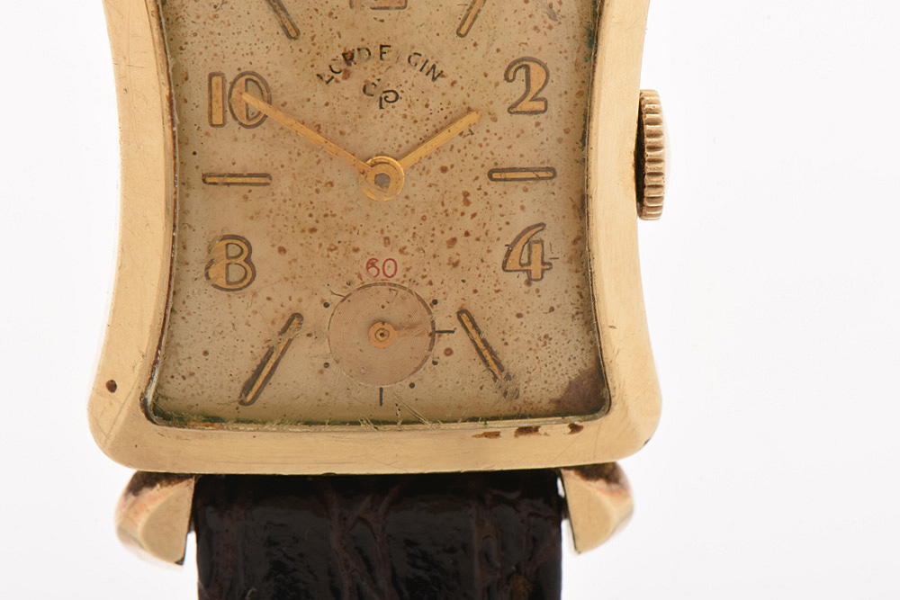 Vintage 14K Gold Filled Lord Elgin Watch with Uniqued Shaped Case