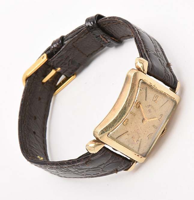 Vintage 14K Gold Filled Lord Elgin Watch with Uniqued Shaped Case