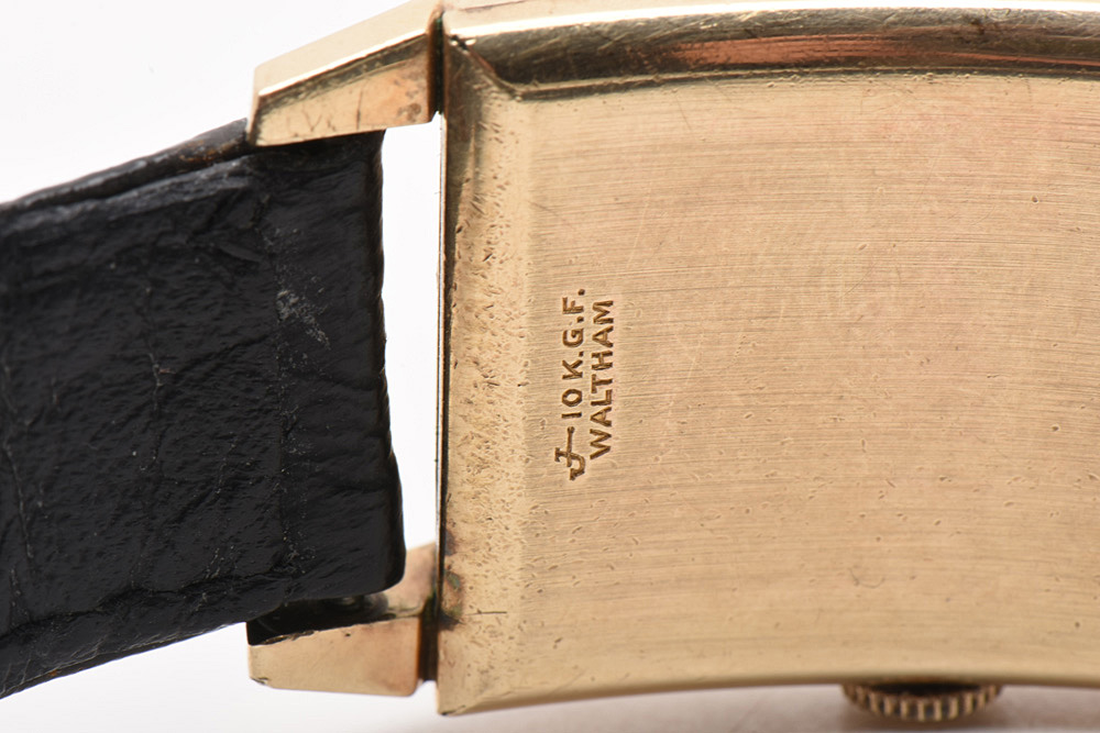 Vintage 10K Yellow Gold Filled Curved Case Waltham Watch