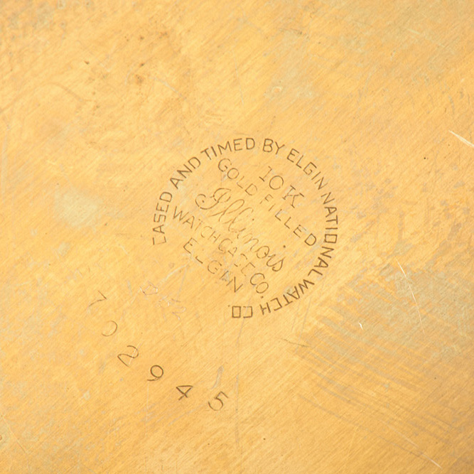 1933 10K Gold-Filled Open Face Pocket Watch with Bronze-Tone Eagle Statuette