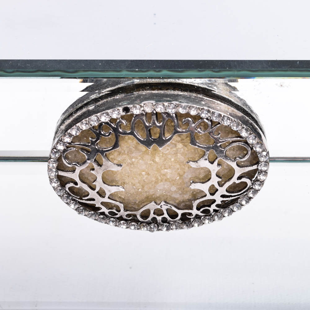 American Atelier Mirrored Jewelry Box with Oval Clasp