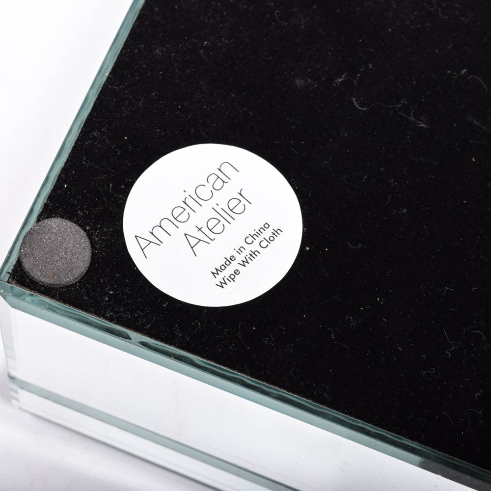 American Atelier Mirrored Jewelry Box with Oval Clasp