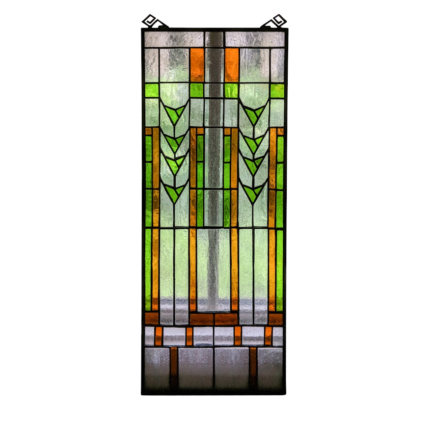 Frank Lloyd Wright Reproduction Stained Glass Panel