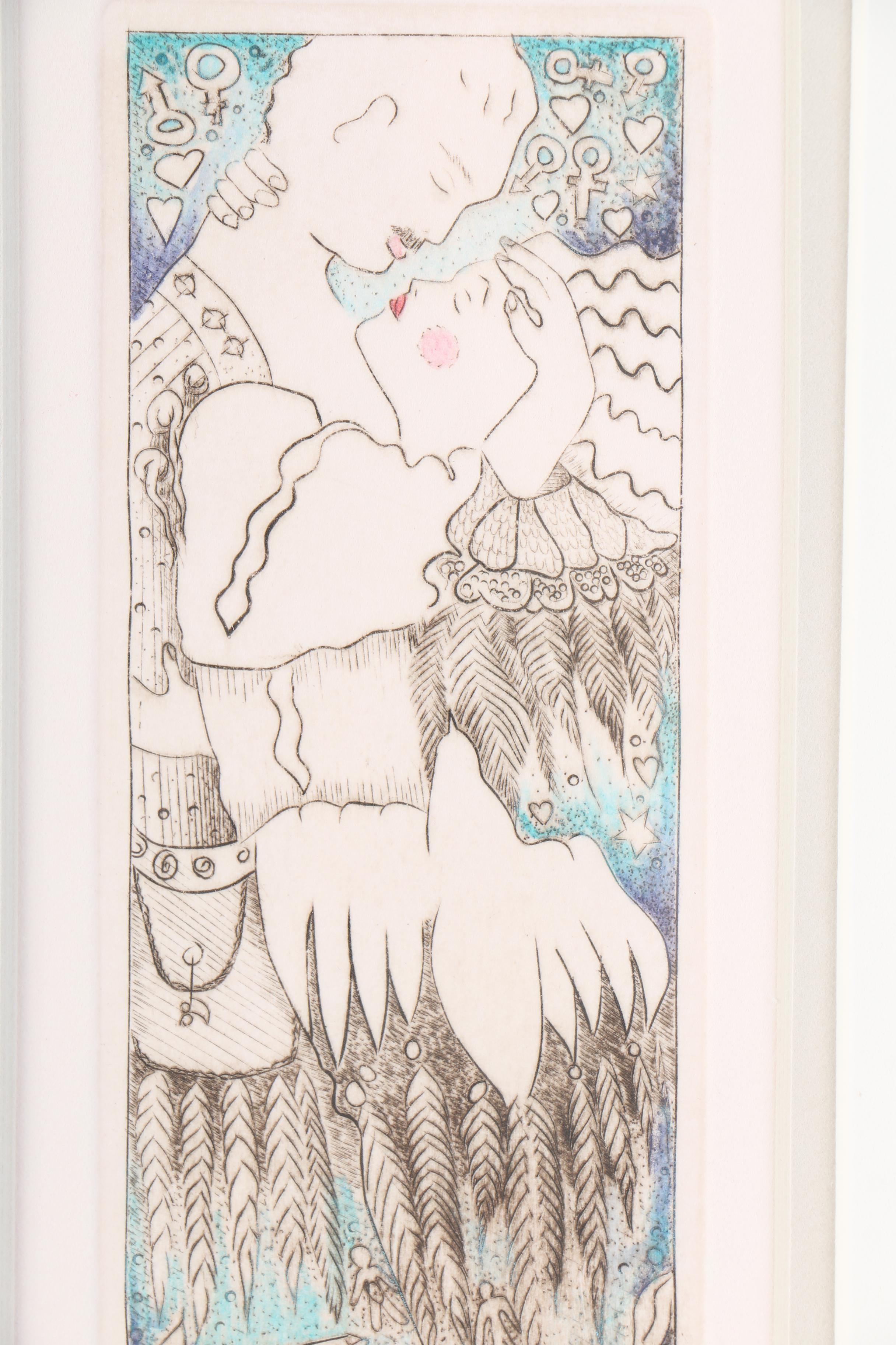 Deanna Henion Color Etching "Hold the Magic"