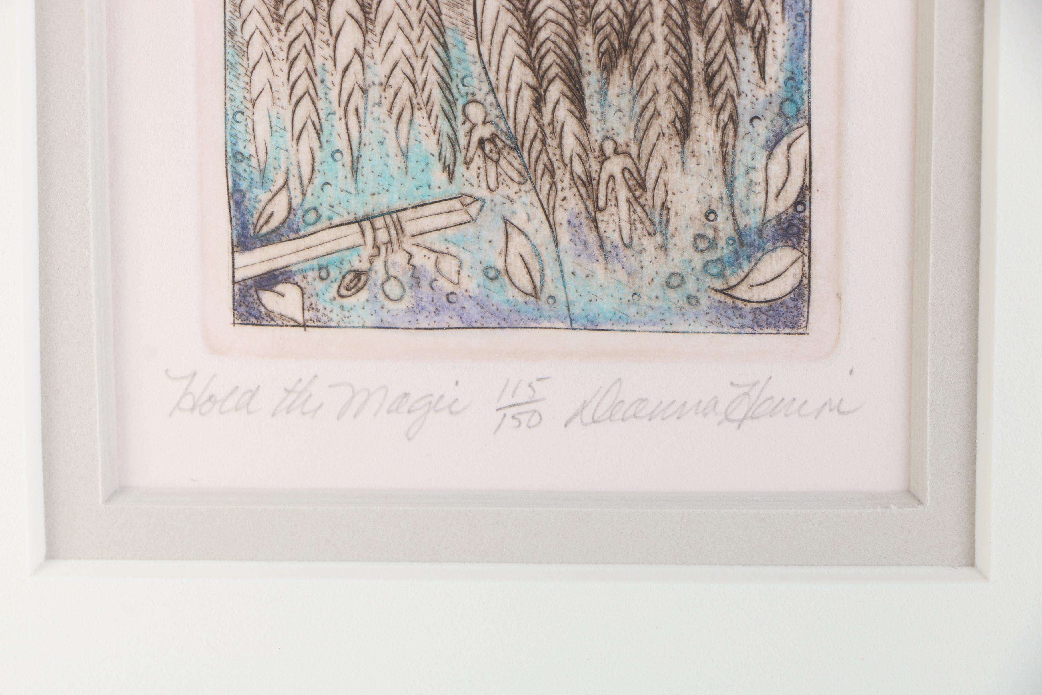 Deanna Henion Color Etching "Hold the Magic"