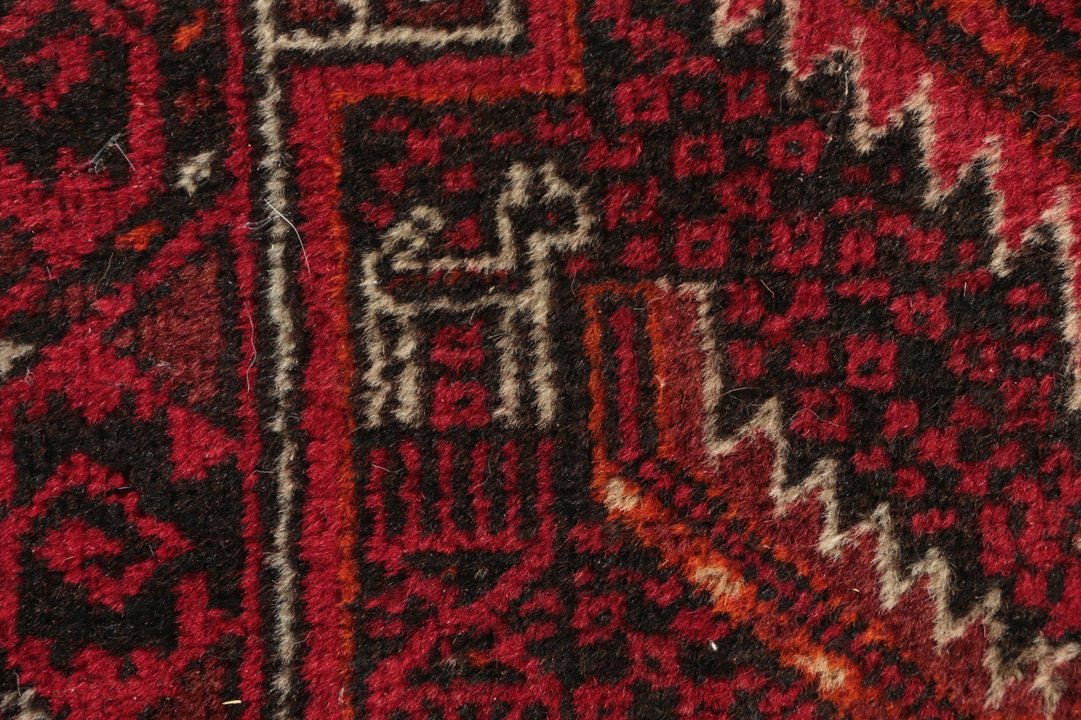 Vintage Hand-Knotted Turkmen Wool Accent Rug