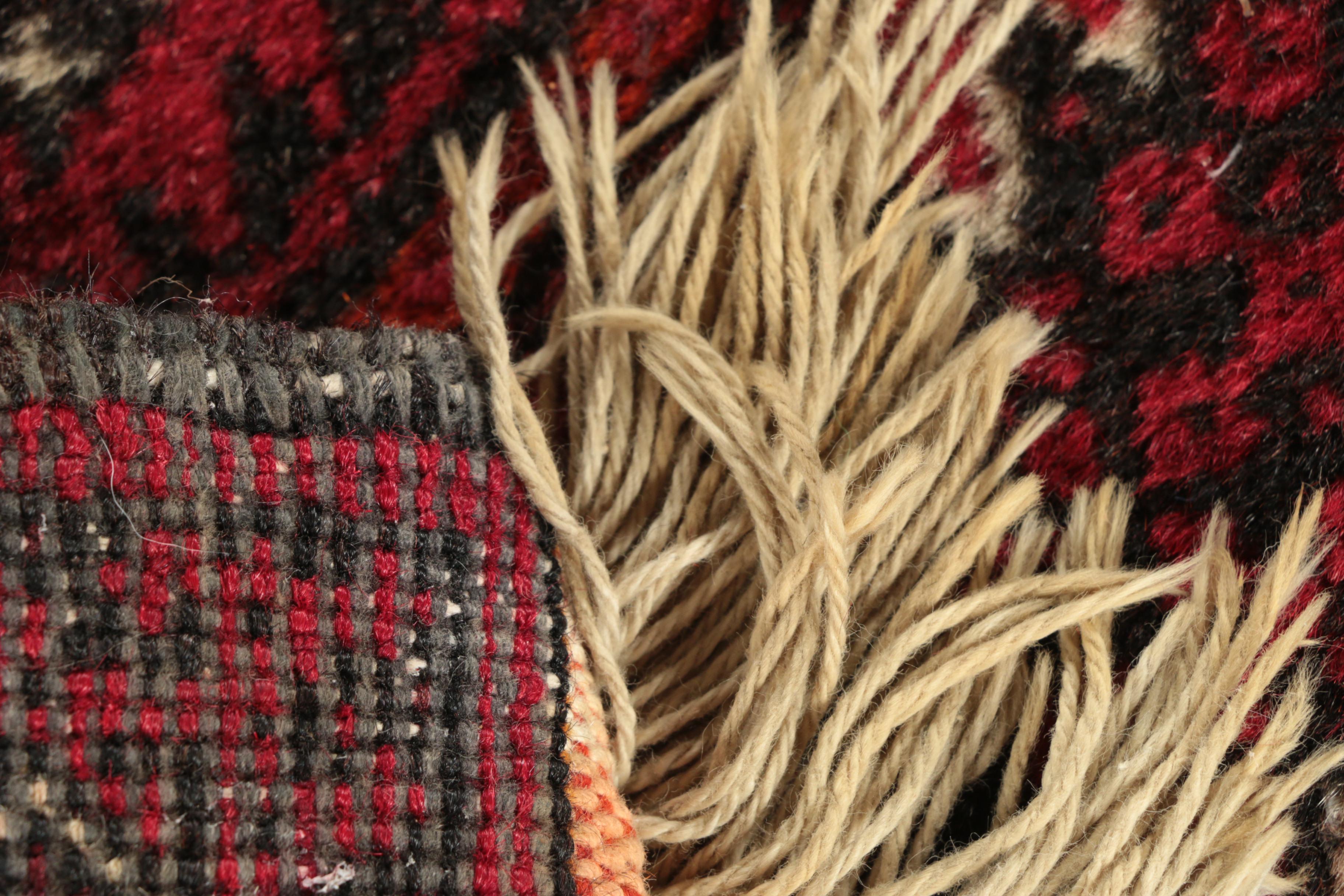 Vintage Hand-Knotted Turkmen Wool Accent Rug