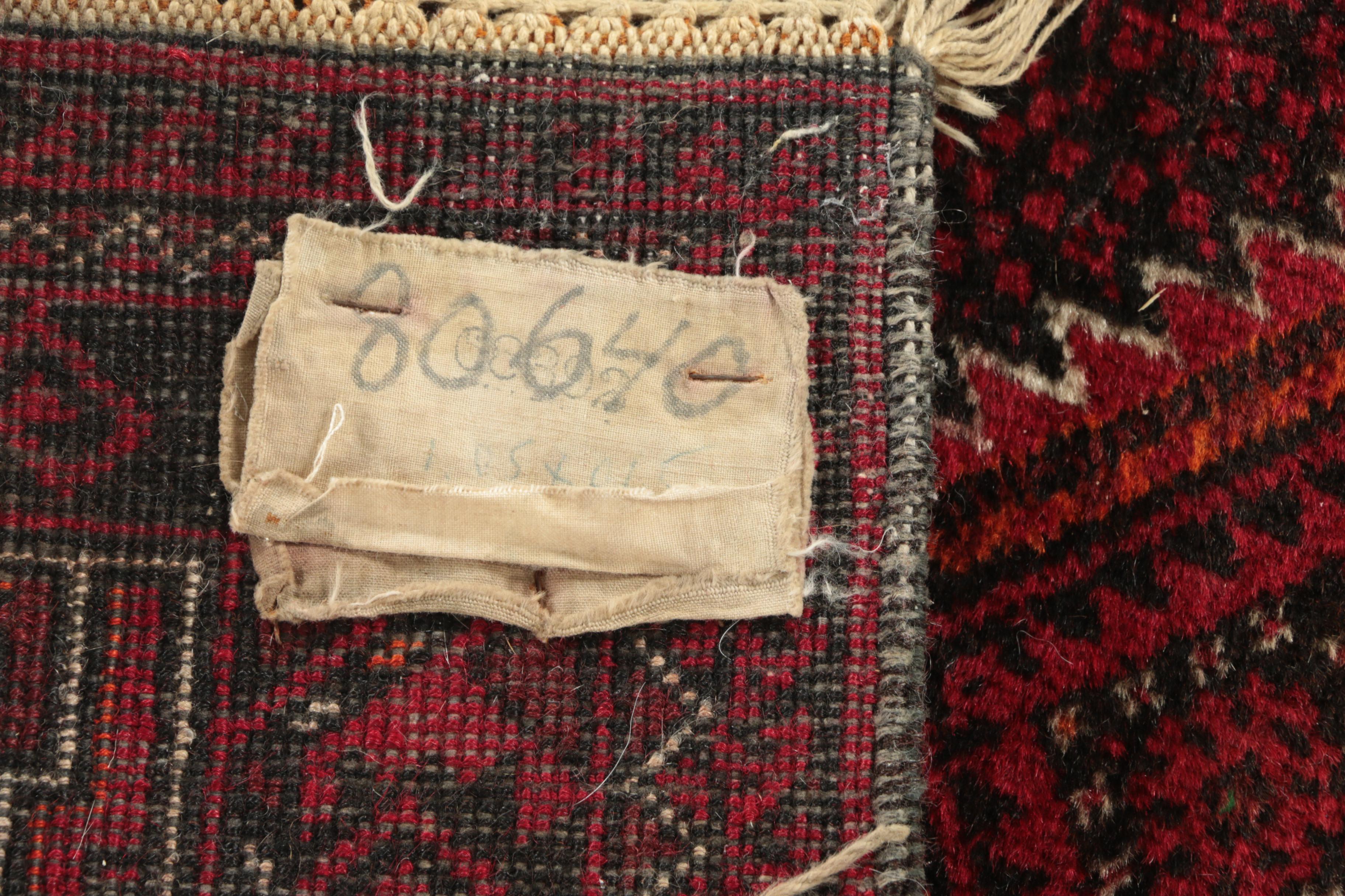 Vintage Hand-Knotted Turkmen Wool Accent Rug