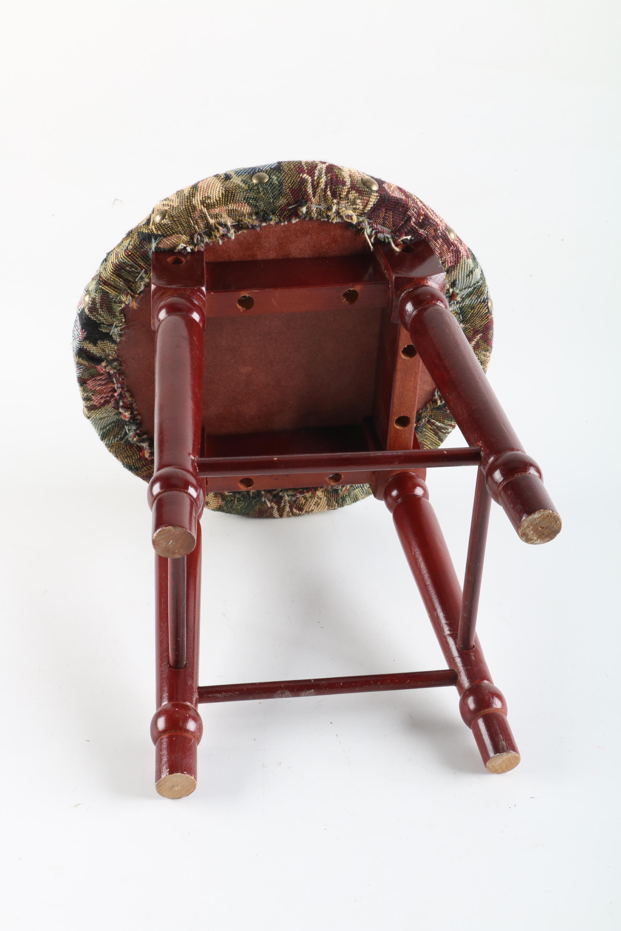 Rose Tapestry Upholstered Stool Everything But The House