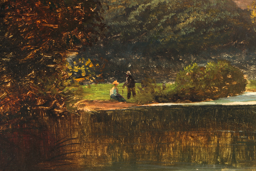 J. Ellis Original Oil Landscape Painting on Canvas