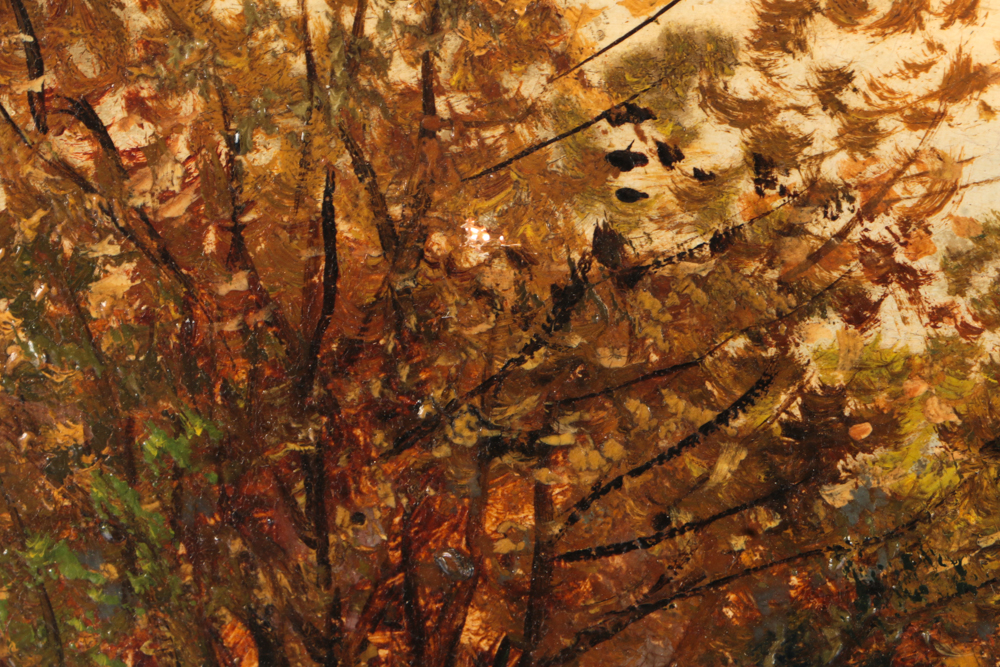 J. Ellis Original Oil Landscape Painting on Canvas