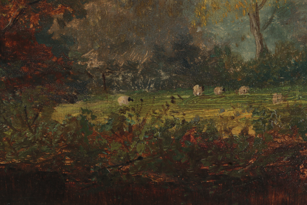 J. Ellis Original Oil Landscape Painting on Canvas