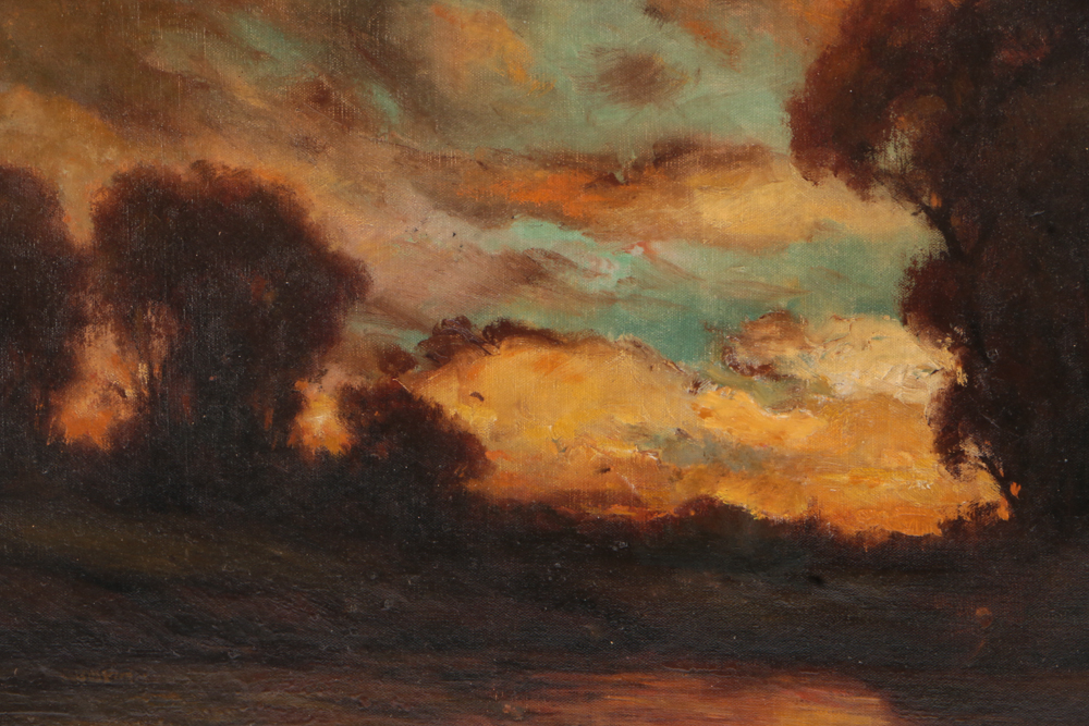 Franklin E. Booth Original Tonalist Oil on Canvas Landscape