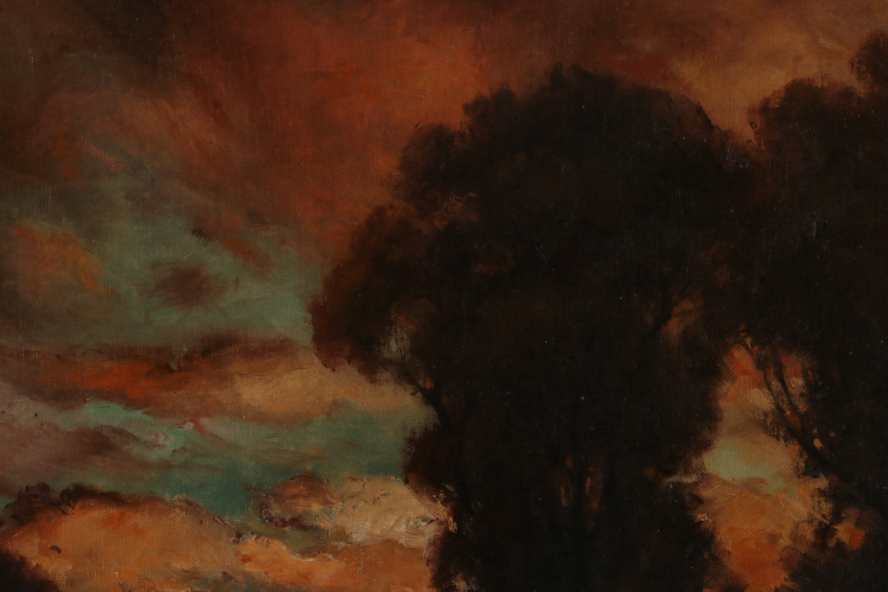 Franklin E. Booth Original Tonalist Oil on Canvas Landscape