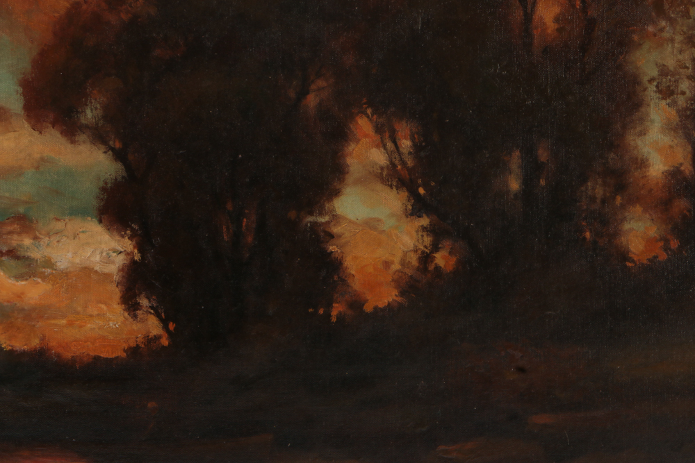 Franklin E. Booth Original Tonalist Oil on Canvas Landscape