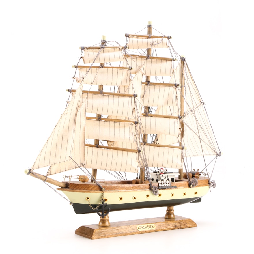 Vintage Wood Model Ship "Gorch Fock " Assembled