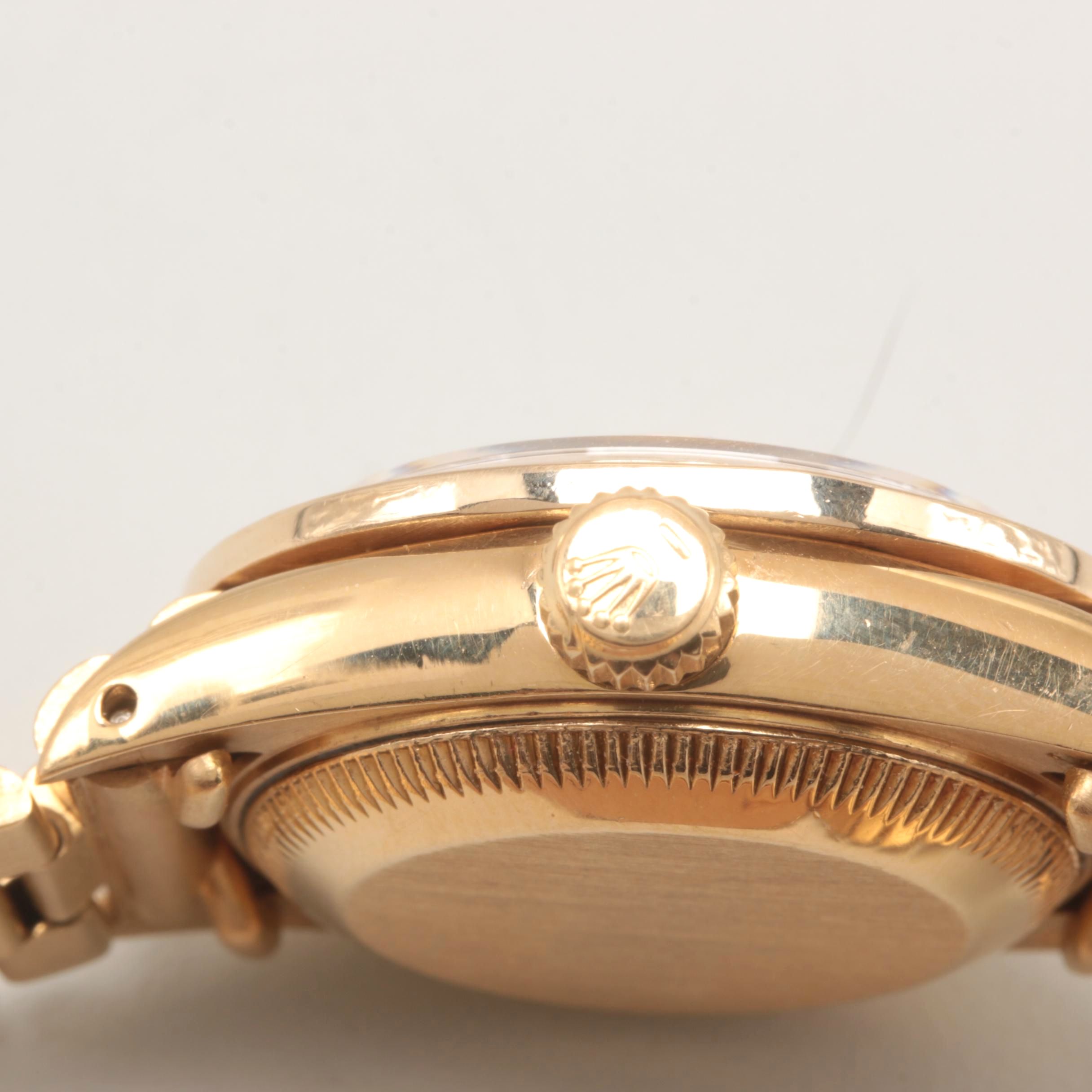 Circa 1983 Rolex 14K Yellow Gold Diamond Oyster Perpetual Datejust Watch