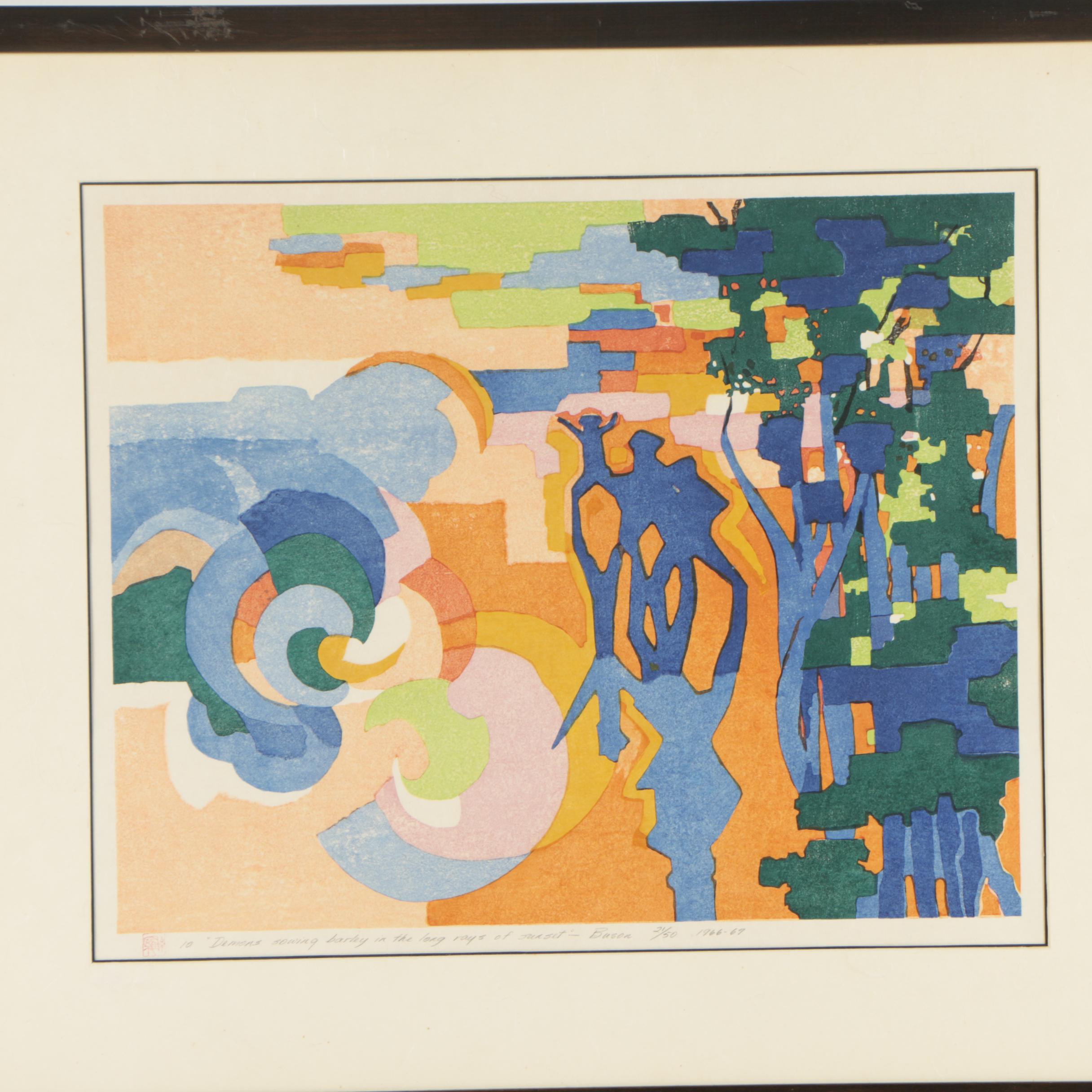Stanton Macdonald Wright Woodblock from the "The Haiku Series"