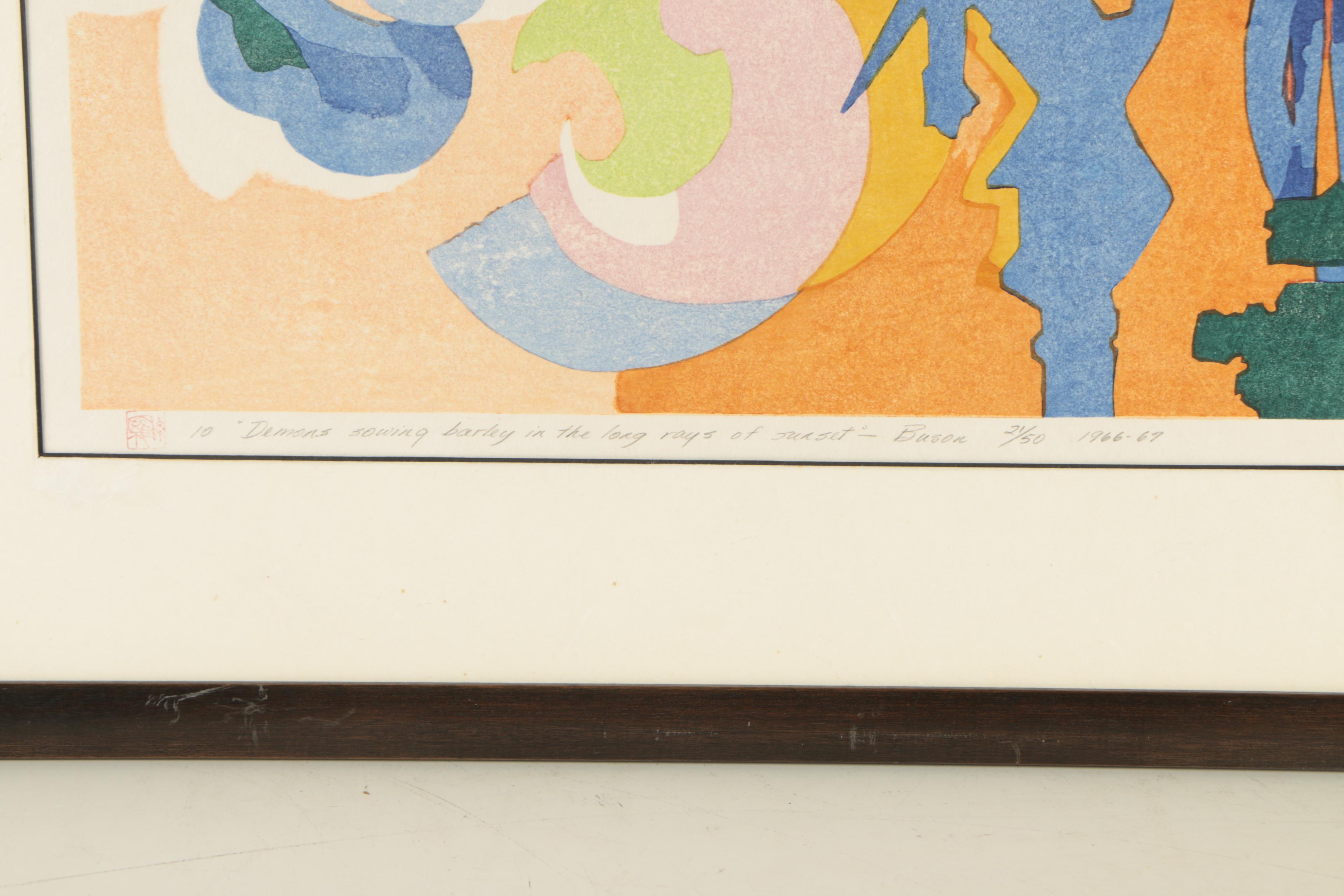 Stanton Macdonald Wright Woodblock from the "The Haiku Series"