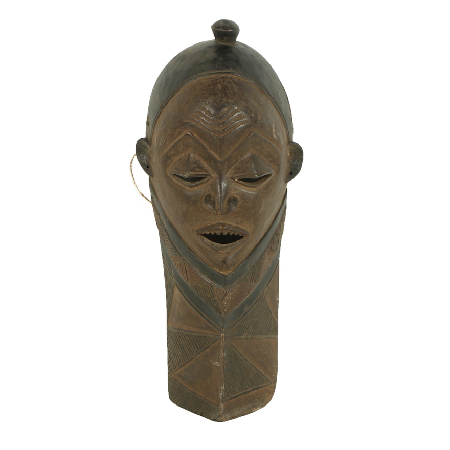 20th Century Carved Wooden Pende Mbuya Mask