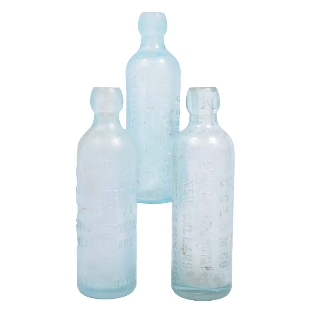 Antique New Orleans Blob Top Bottles