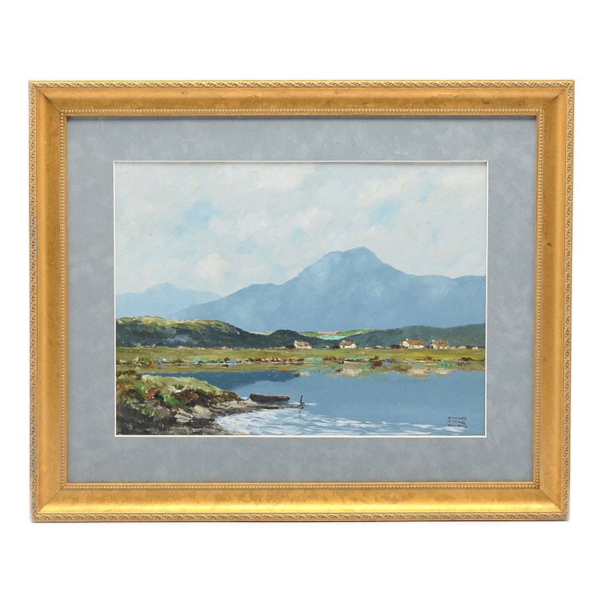 Terence Attridge Williams Oil on Board Landscape Painting