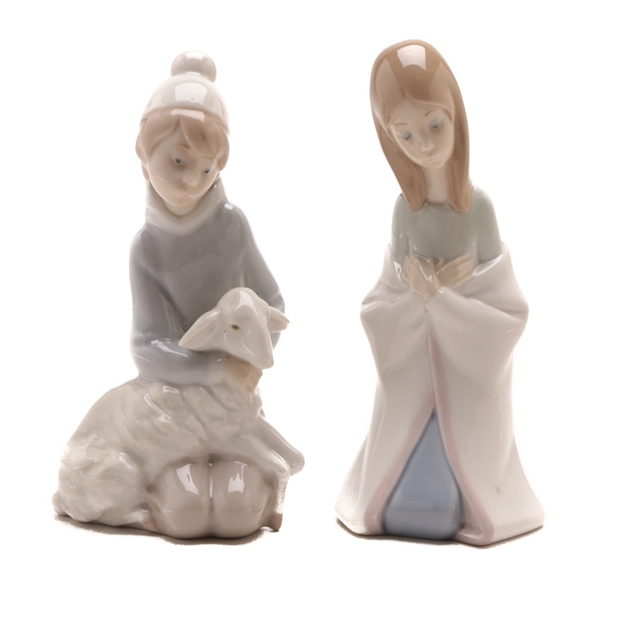 Lladro Hand-Painted Porcelain Figurines