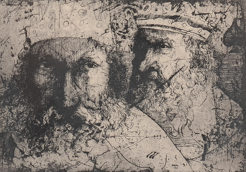 Joel Beckwith Signed Limited Edition Etching "A Pair of Kings"