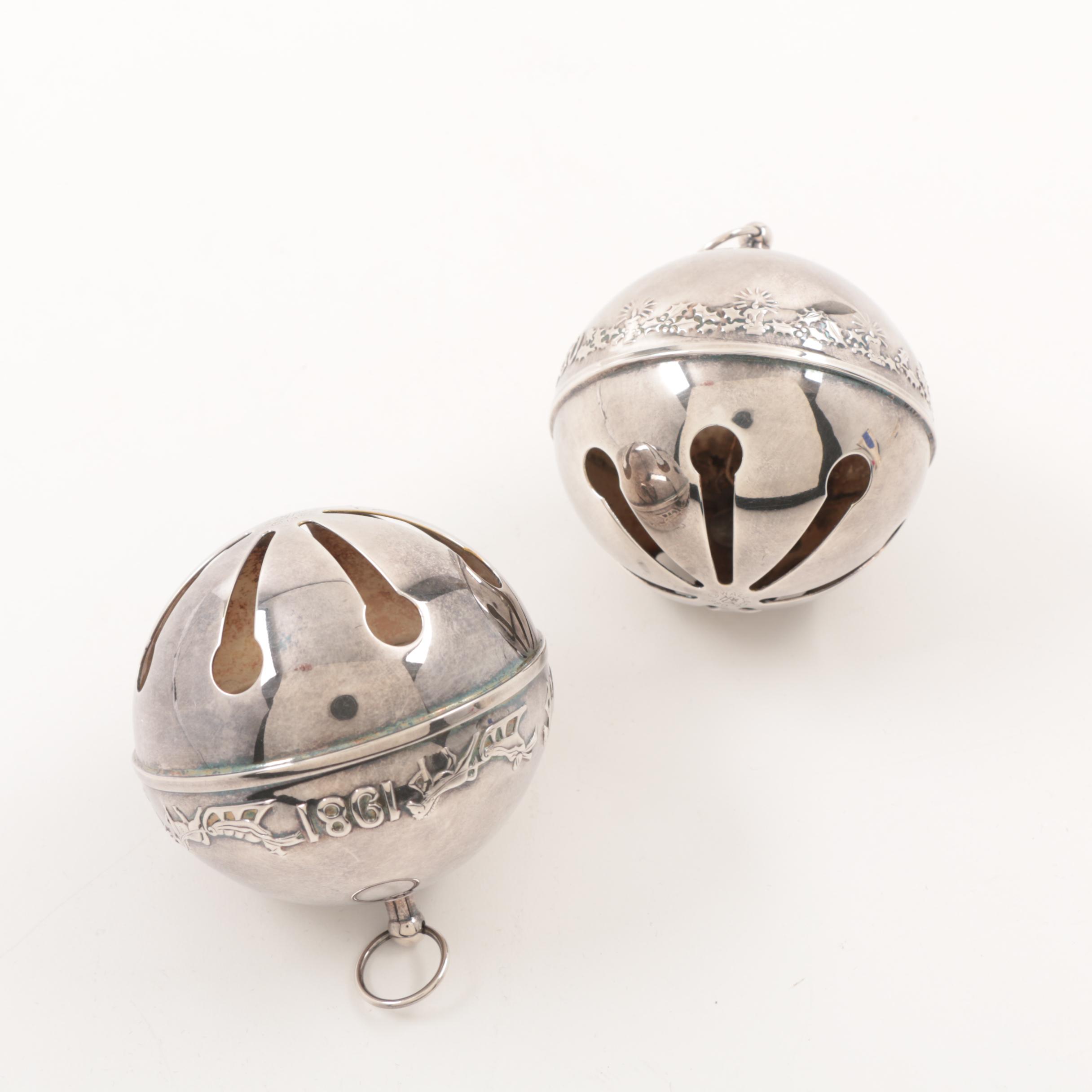 Wallace Sterling Silver Sleigh Bell Ornaments