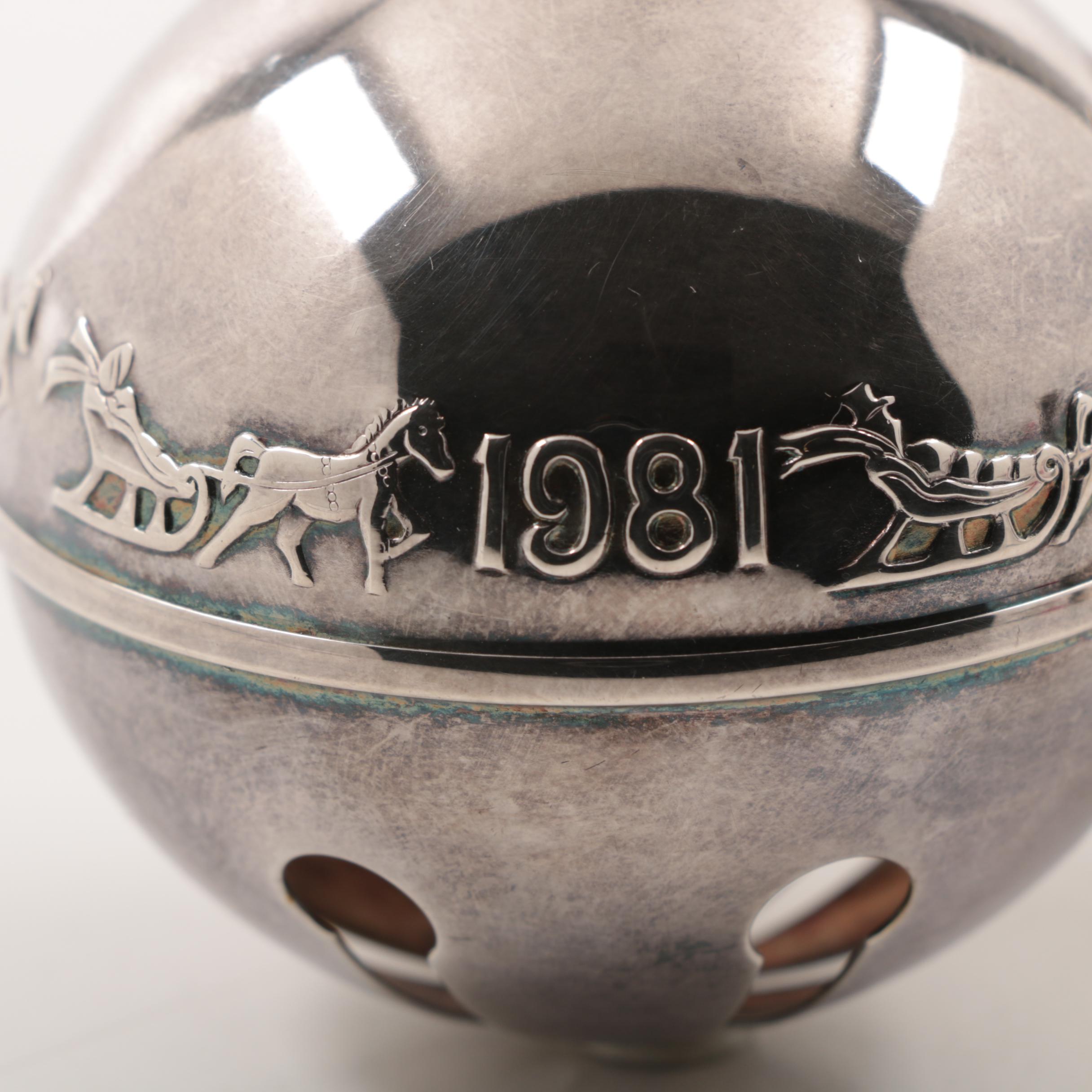Wallace Sterling Silver Sleigh Bell Ornaments