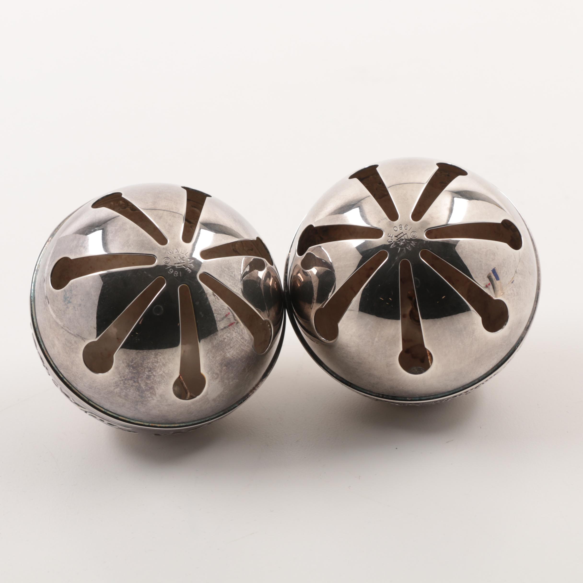 Wallace Sterling Silver Sleigh Bell Ornaments