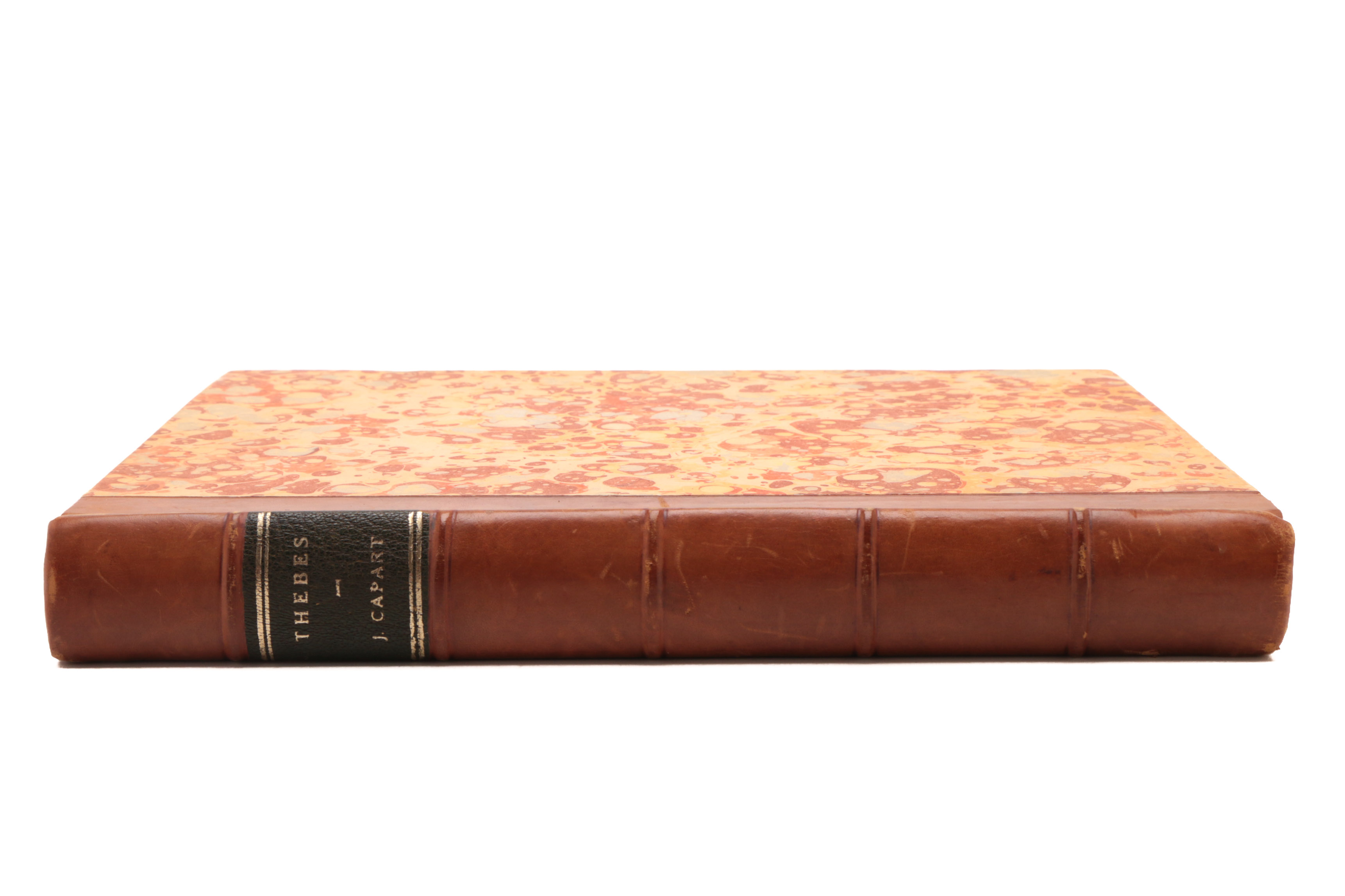 1926 First Edition "Thebes" by Jean Capart, in Leather