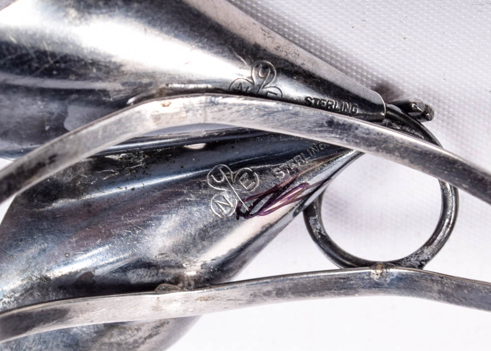 Stuart Nye Sterling Silver Calla Lily Cuff Bracelet