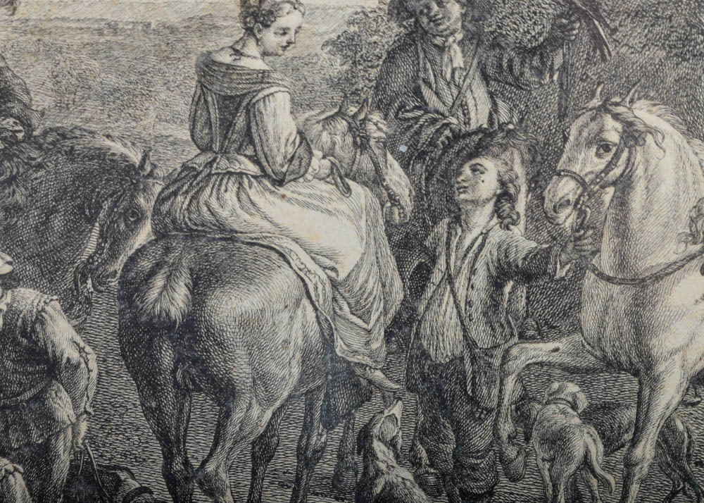 Engraving After Carel van Falens' "Rendez-Vous de Chasse"