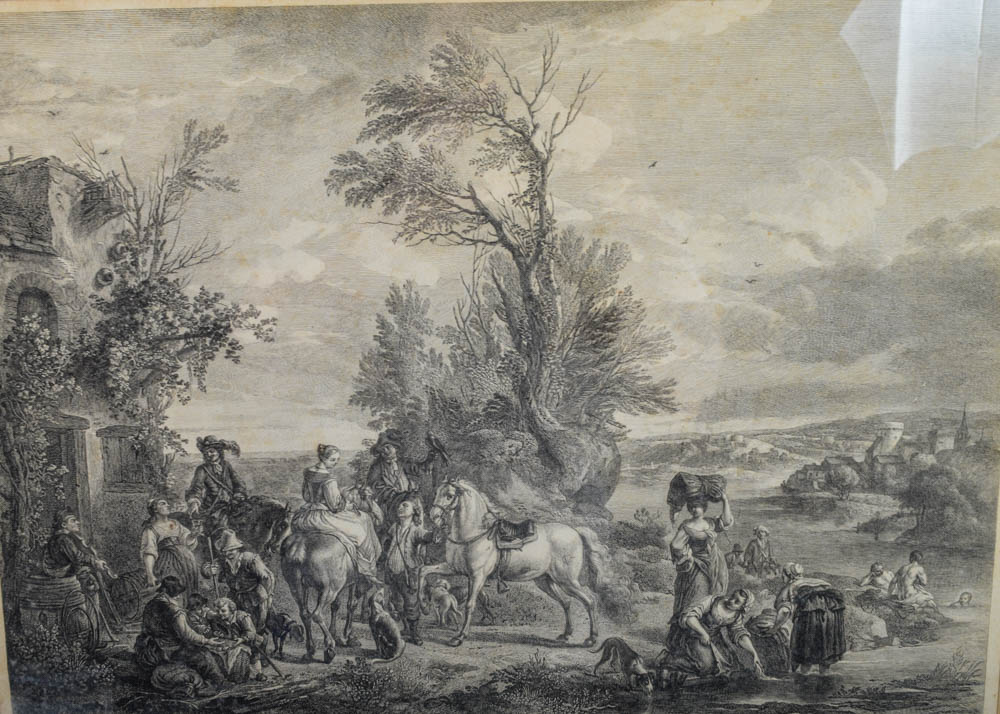 Engraving After Carel van Falens' "Rendez-Vous de Chasse"