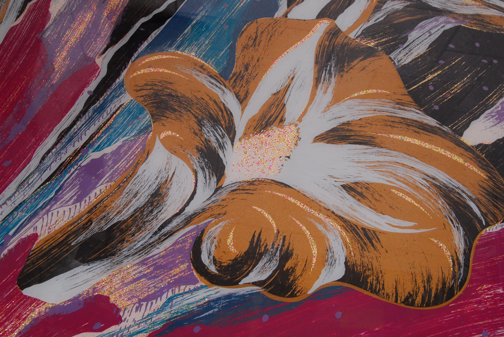 Laurel Embellished Floral Painting on Board