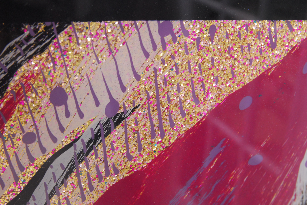 Laurel Embellished Floral Painting on Board