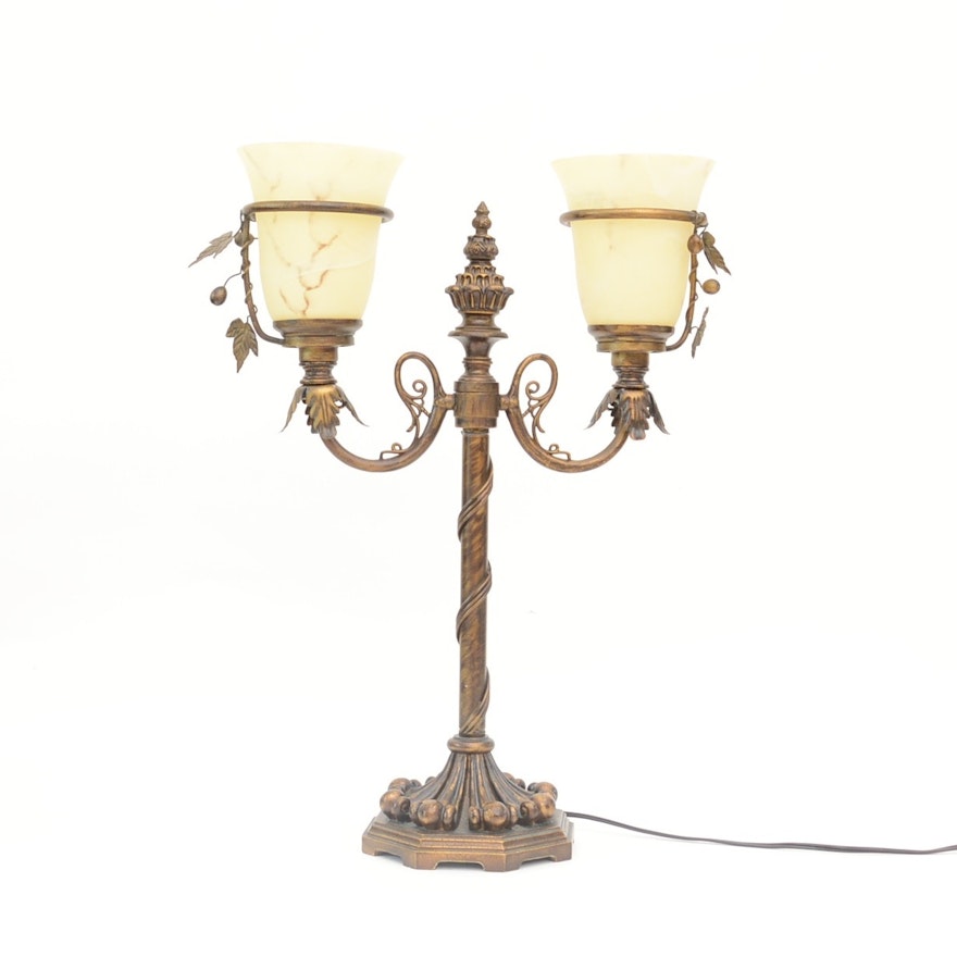 Double-Arm Decorative Metal Table Lamp