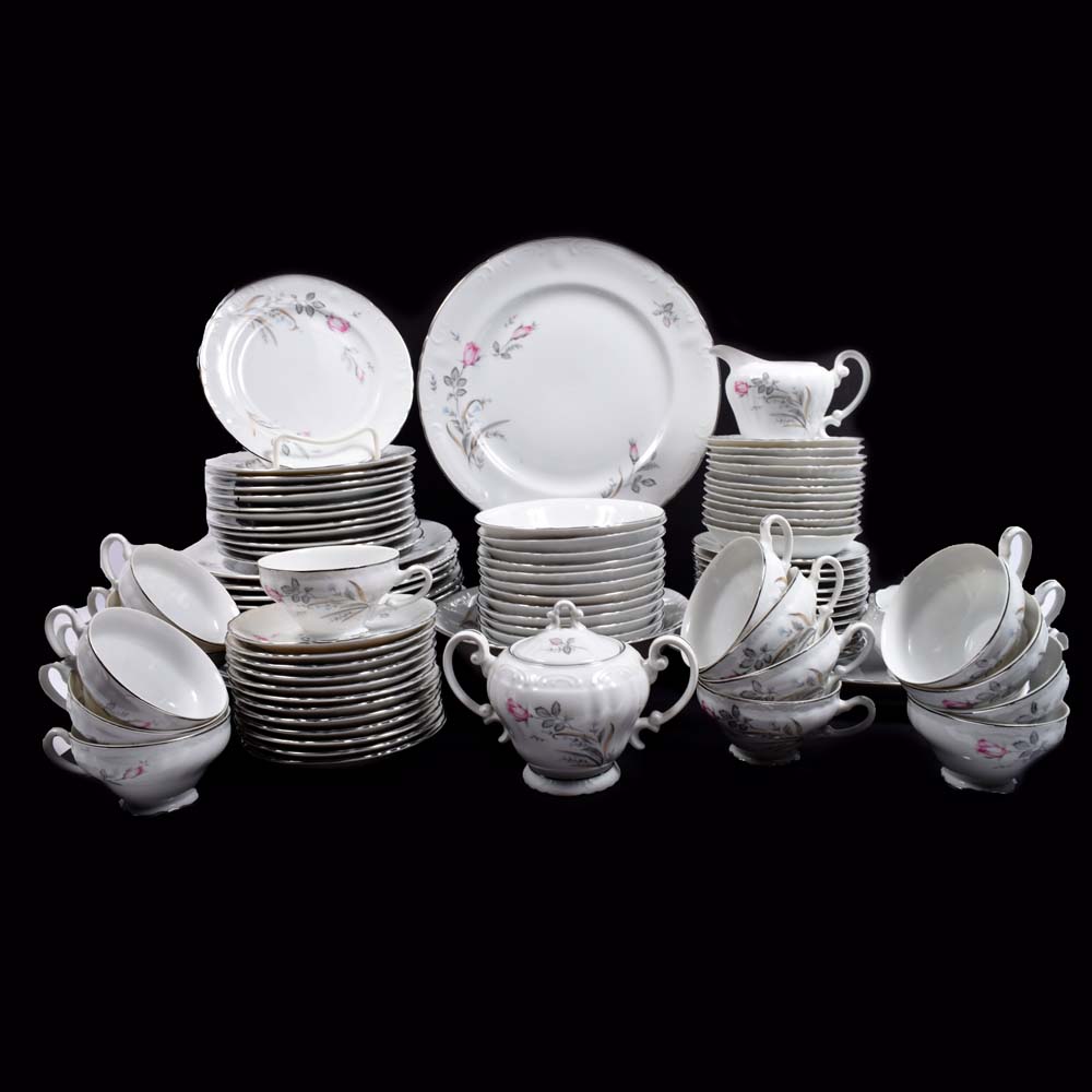 Three Castle China "Wild Rose" Tableware