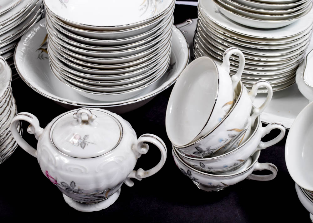 Three Castle China "Wild Rose" Tableware