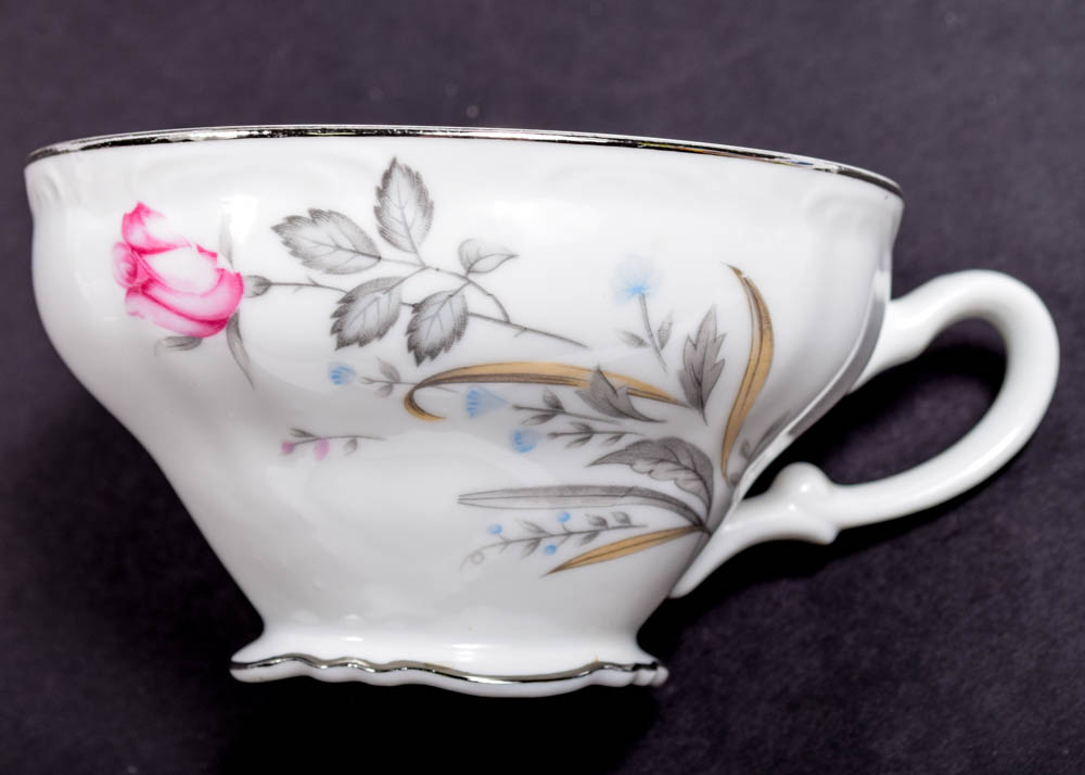 Three Castle China "Wild Rose" Tableware