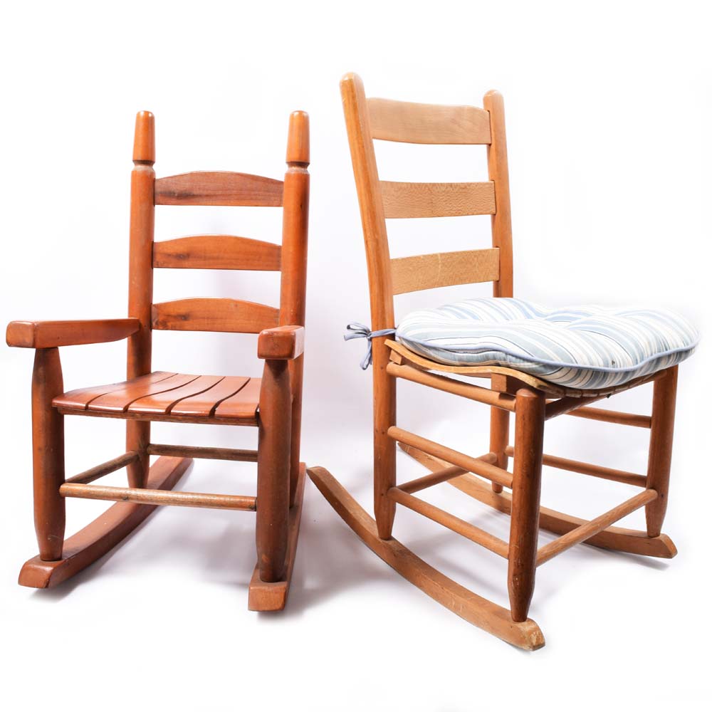 Wooden Child's Rocking Chairs